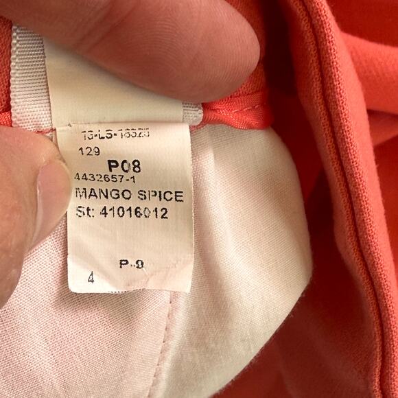 TALBOT Signature Women Straight Leg Ankle Pants Mango Spicy Size 4 - Picture 11 of 11